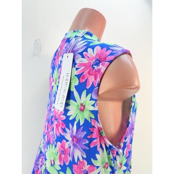 NEW Dear Scarlett Multi Color Print Tank Dress Size L - Picture 9 of 16
